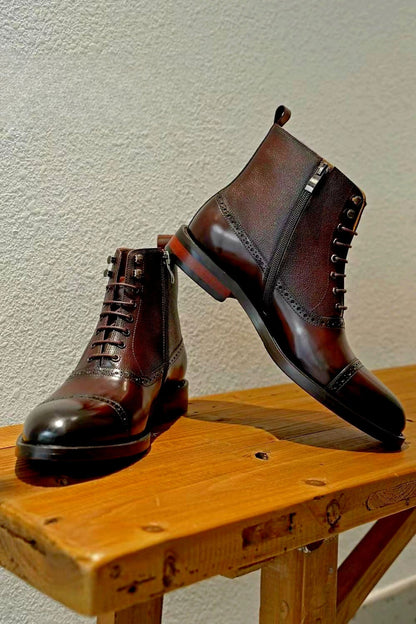 Black Lace-up Combat Boots | Hides&Cult