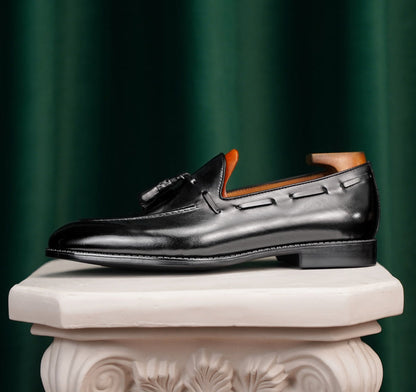 Black Tassel Penny Loafers | Hides&Cult