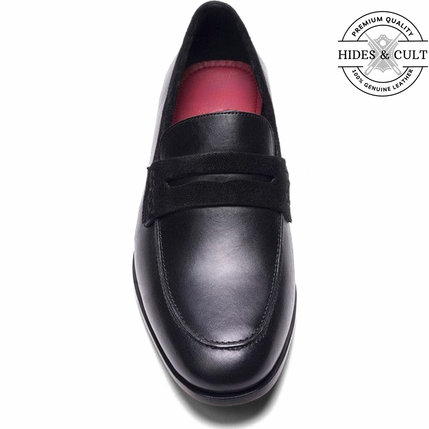 Classic Black Leather Moccasin Loafers | Hides&Cult