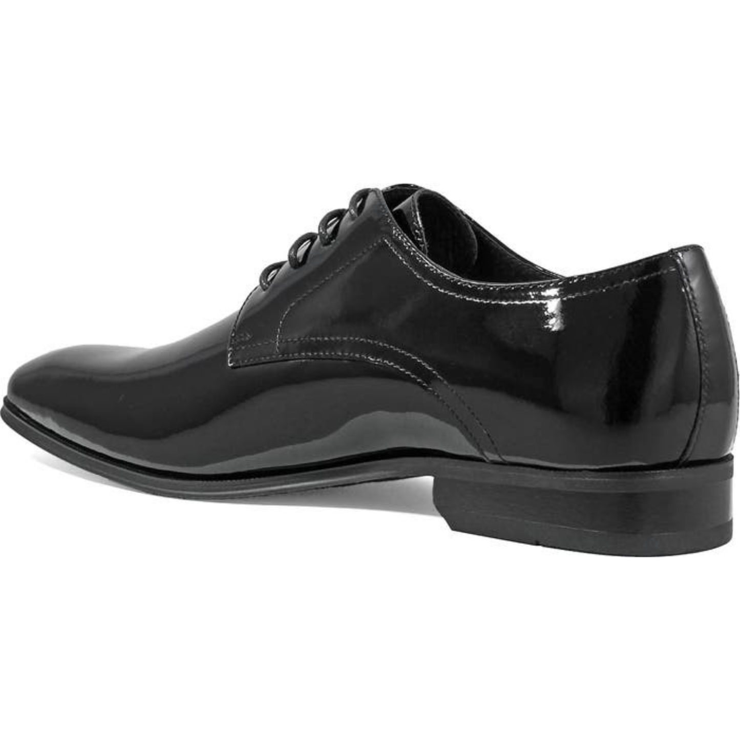 Black Patent Lace Up Leather Shoes - Square Toe | Hides&Cult