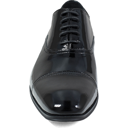 Patent Black Oxford Brogue Leather Shoes | Hides&Cult