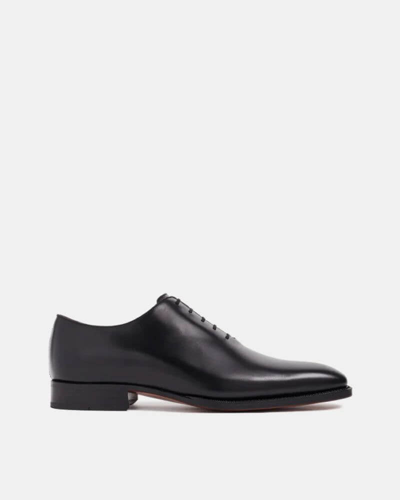 Black Whole-cut Dress Shoes | Hides&Cult