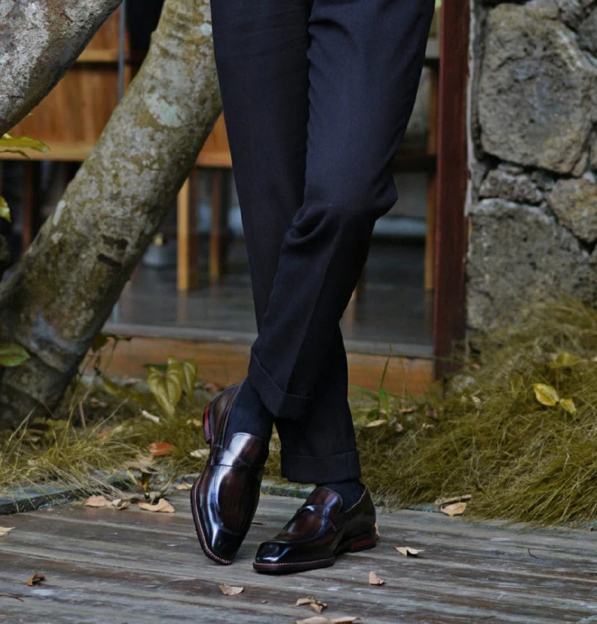 Dark Brown Patina Loafers | Hides&Cult