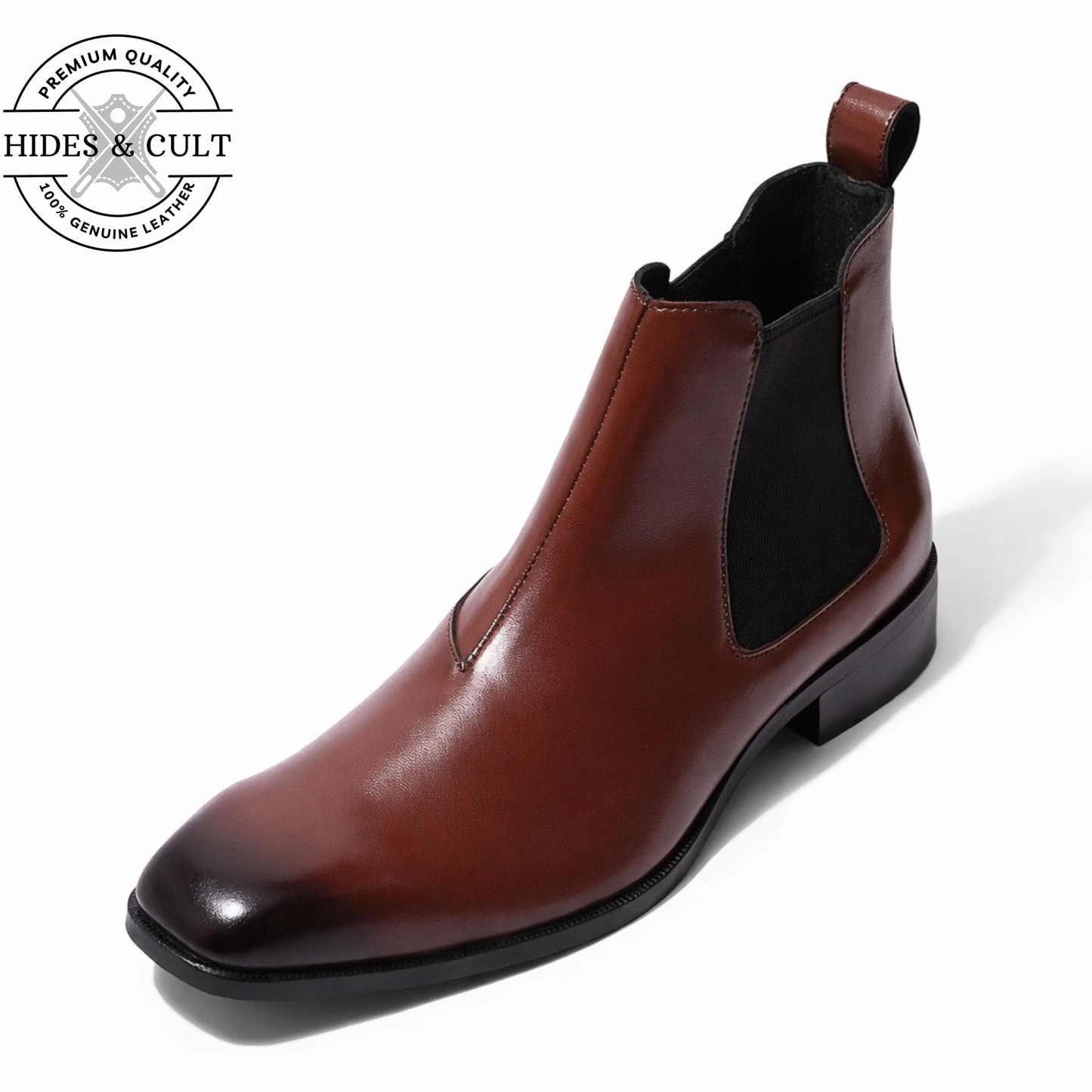 Brown Leather Party-wear Chelsea Boots | Hides&Culta