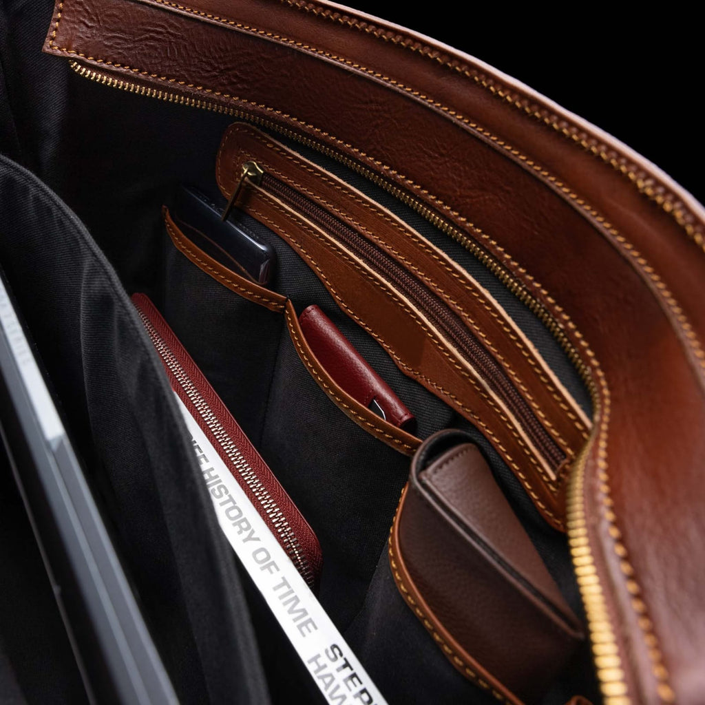 Vintage Leather Tote Bag