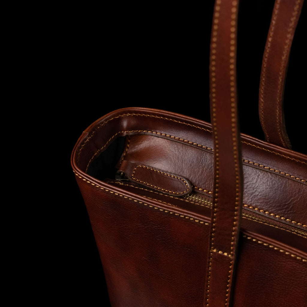 Vintage Leather Tote Bag