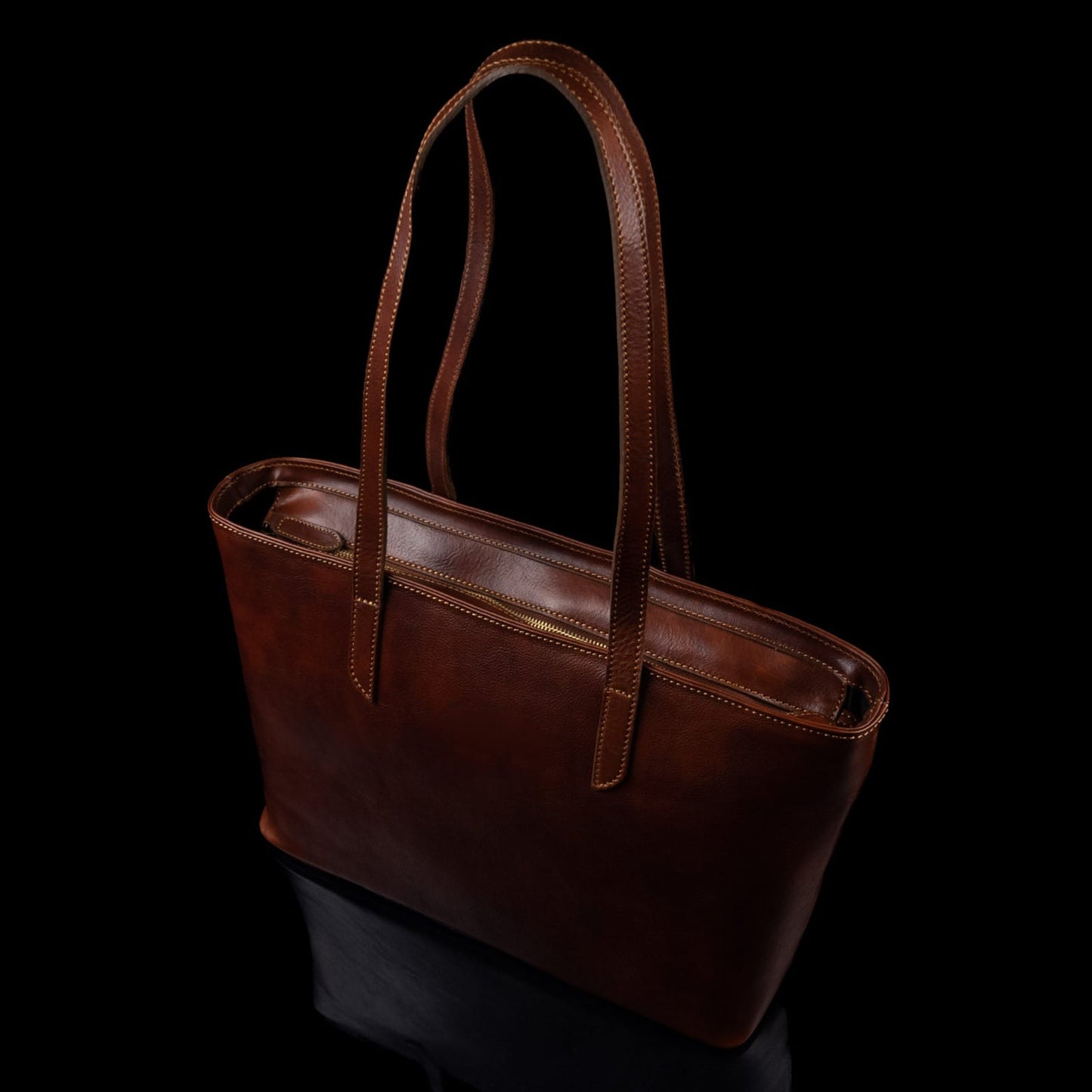 Vintage Leather Tote Bag