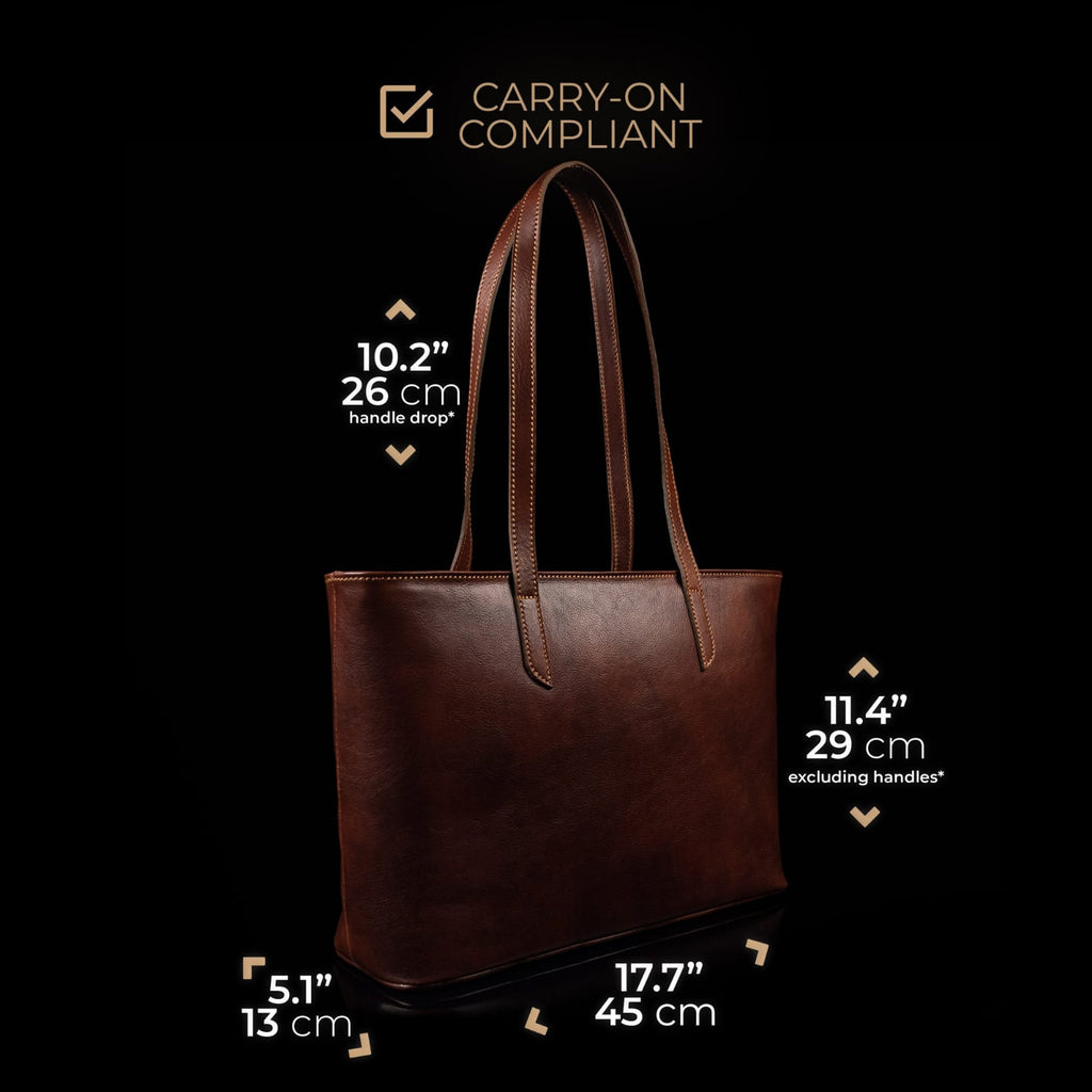 Vintage Leather Tote Bag