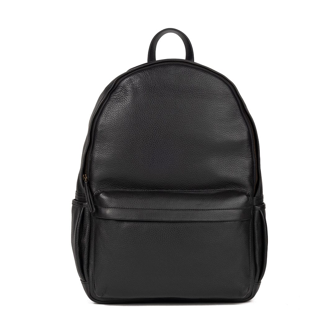 Travel Leather Backpack Black