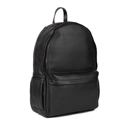 Travel Leather Backpack Black