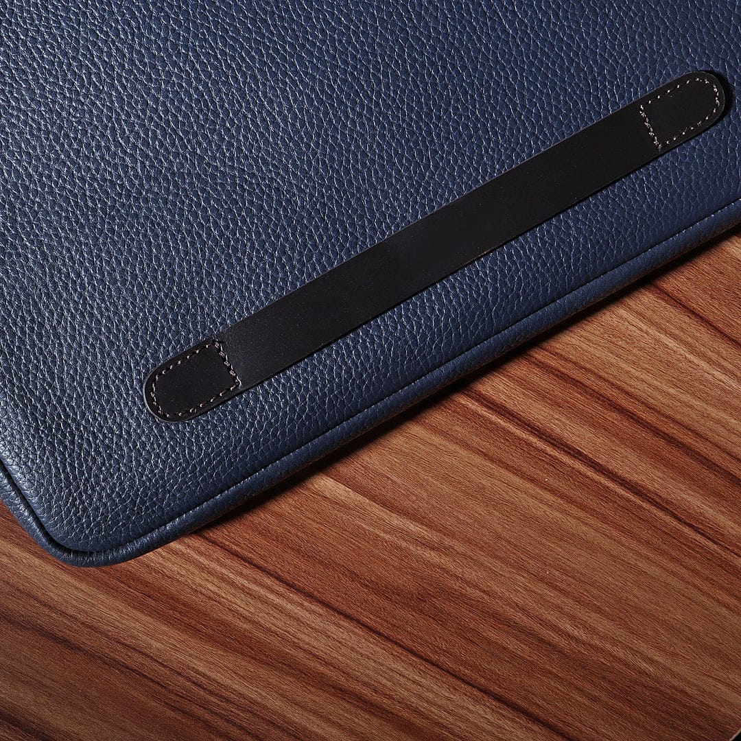 Full Grain Leather Laptop Sleeve Midnight Blue