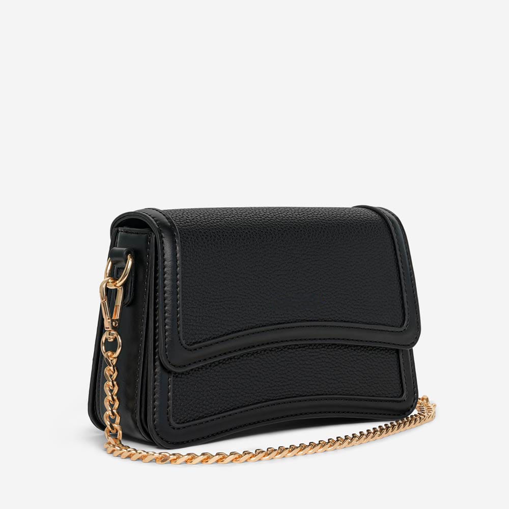 Women Premium Black Leather Sling Bag