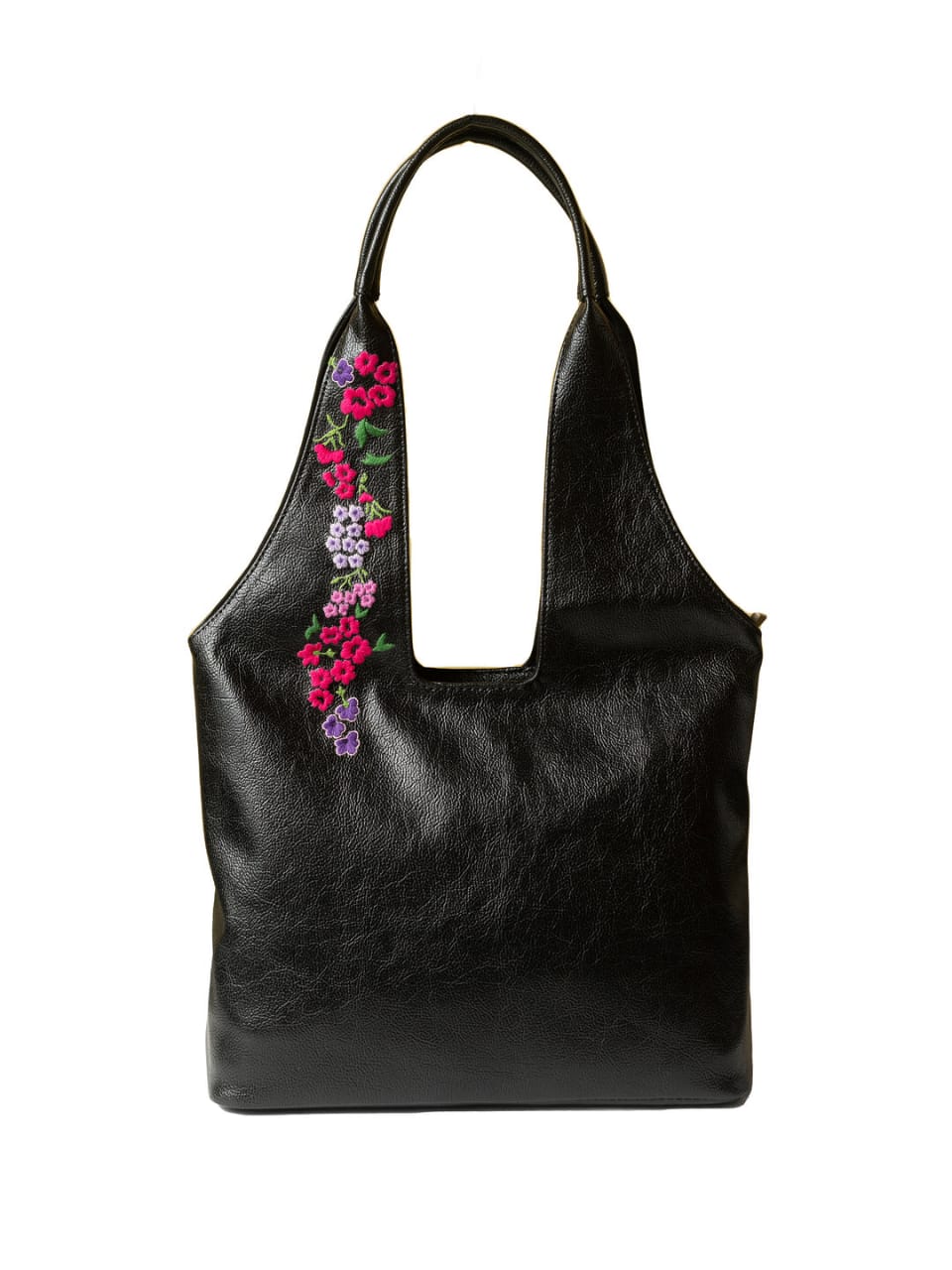 Women Hand Embroidered Flower Tote Bag