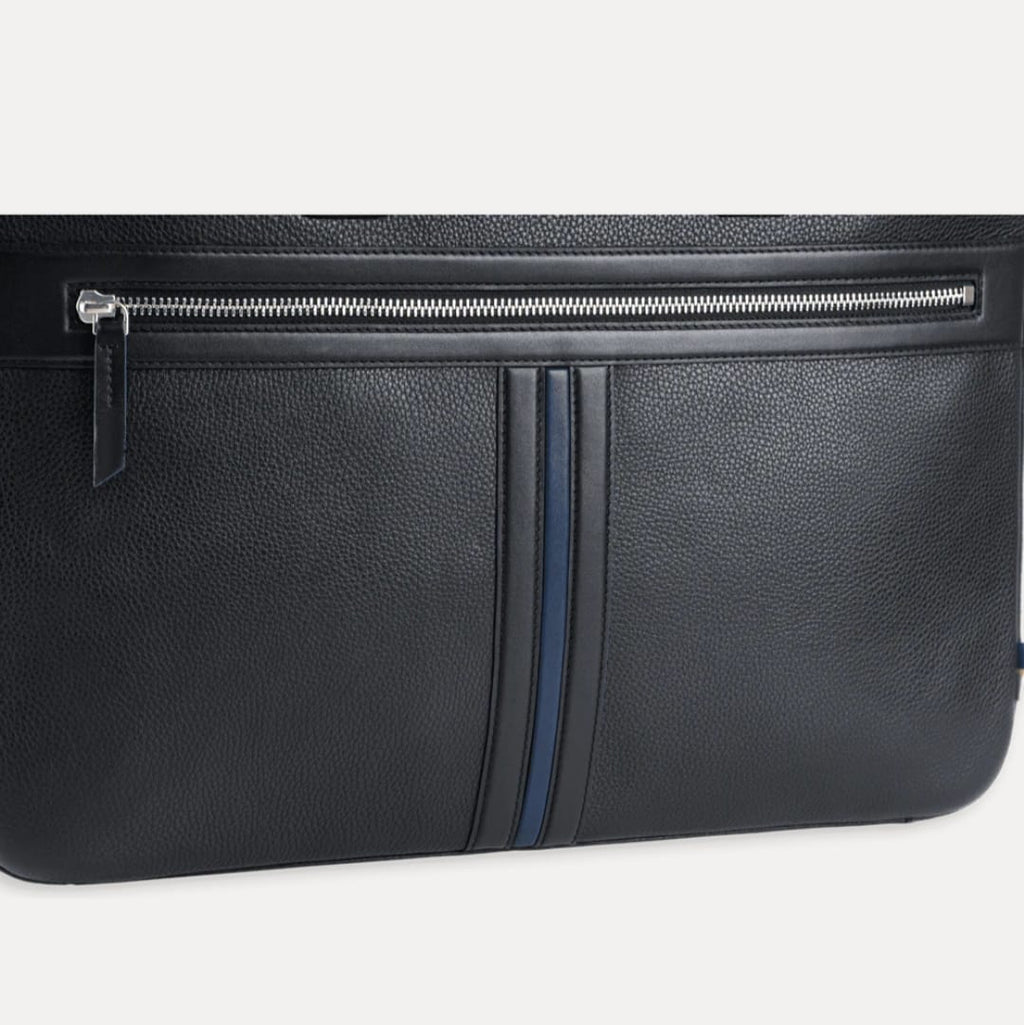 Full Grain Genuine Leather Laptop Bag Black
