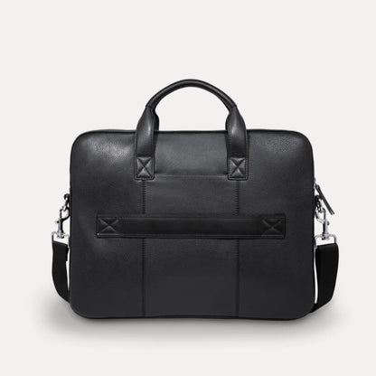 Full Grain Genuine Leather Laptop Bag Black