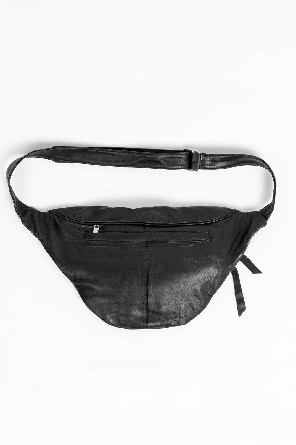 Black Studded Buttery Soft Leather Sling Bum Bag