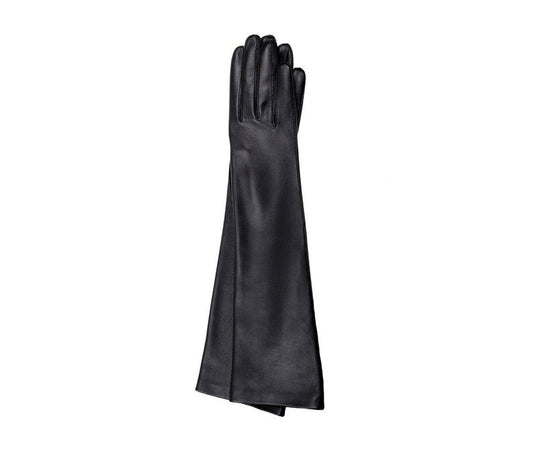 Ladies Black Long Opera Soft Lamb Leather Gloves