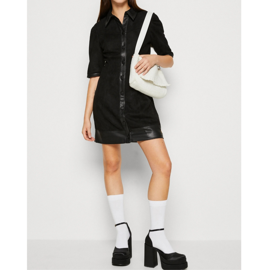 Women's Black Suede Soft Lambskin Leather Top