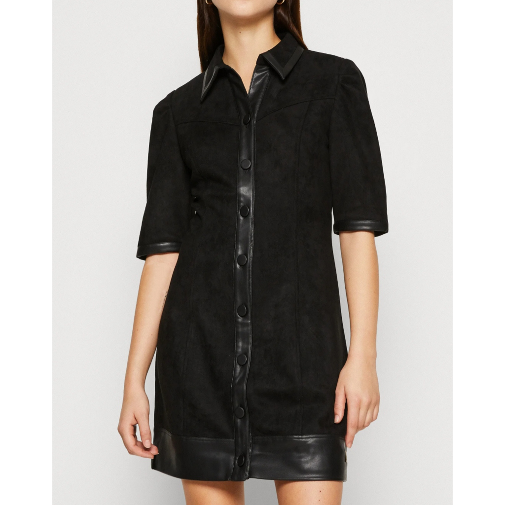 Women's Black Suede Soft Lambskin Leather Top