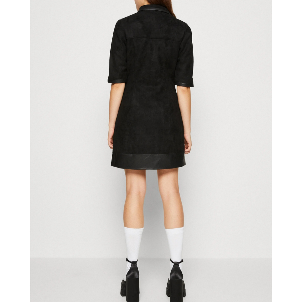 Women's Black Suede Soft Lambskin Leather Top