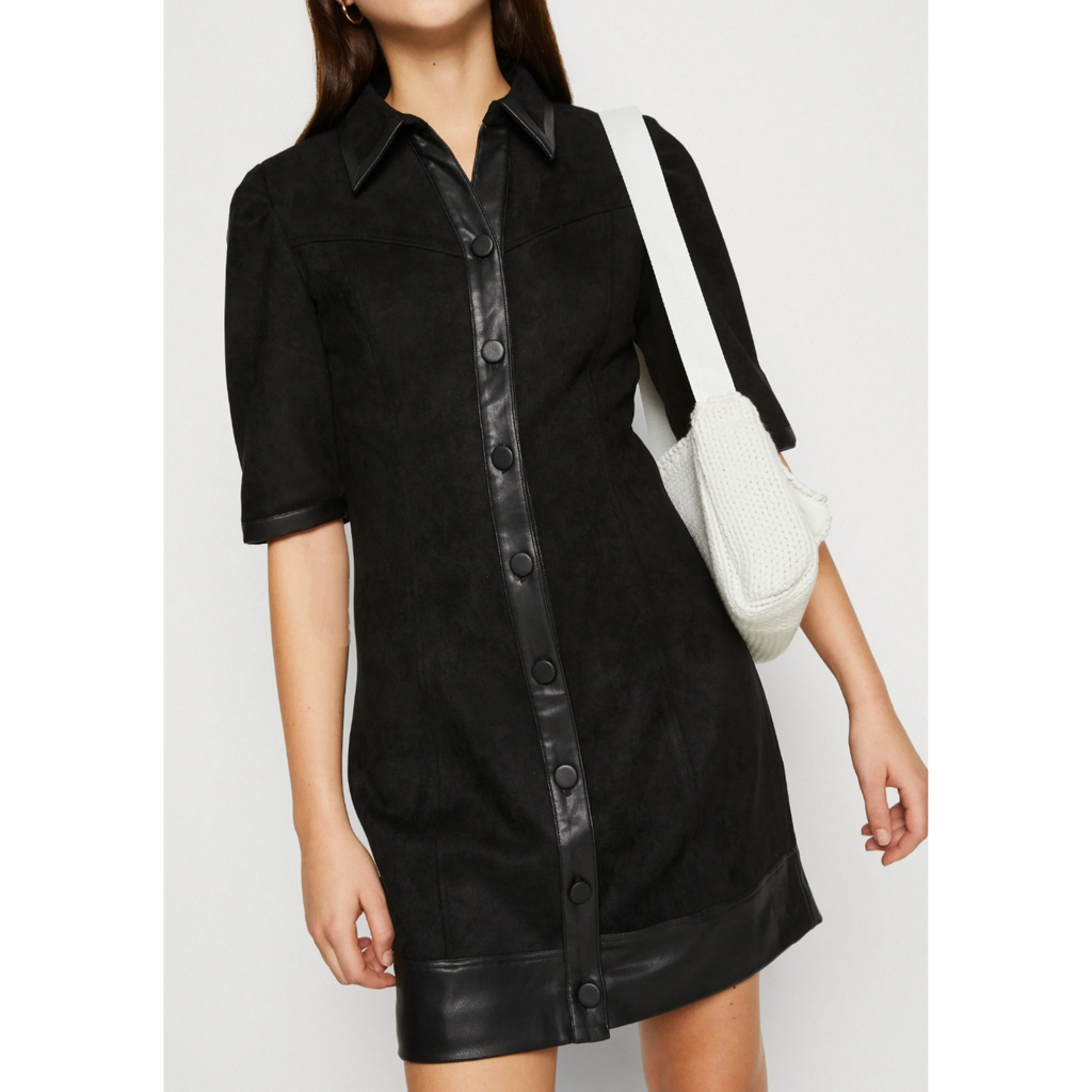 Women's Black Suede Soft Lambskin Leather Top