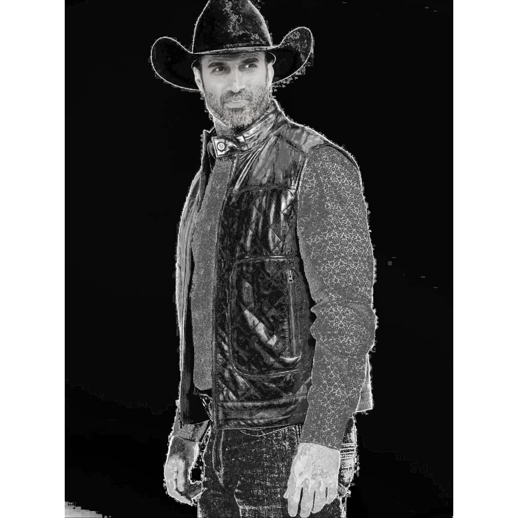 Men's Vintage Brown Cowboy Genuine Leather Vest