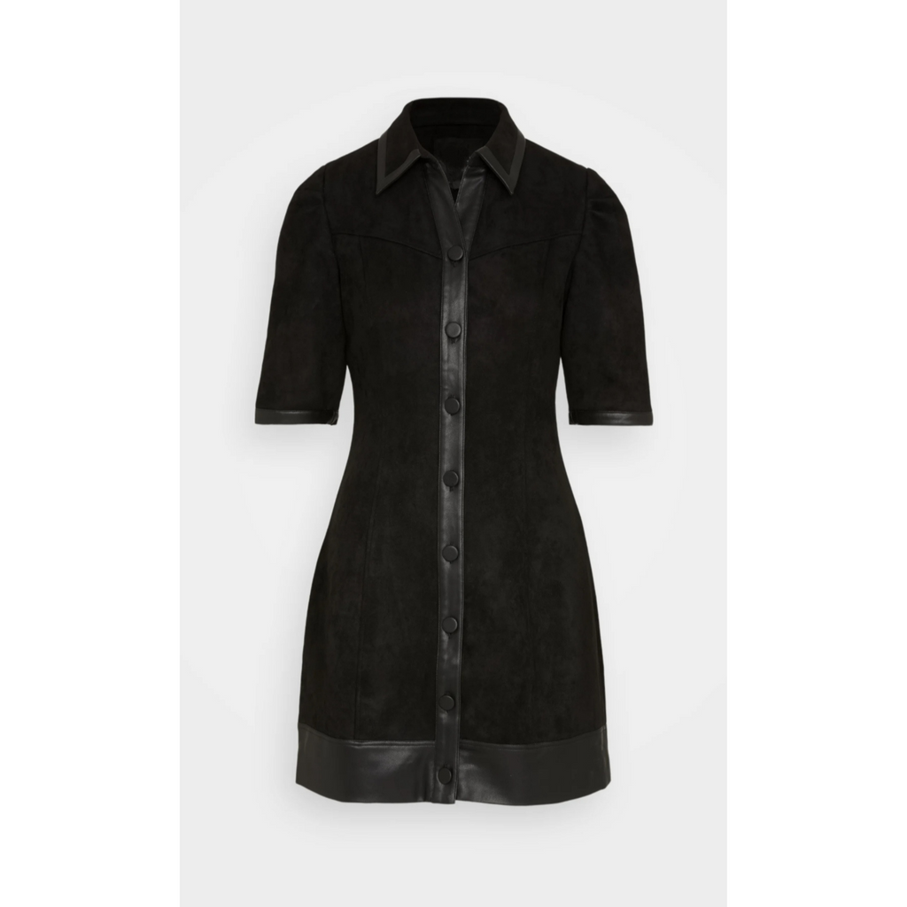 Women's Black Suede Soft Lambskin Leather Top